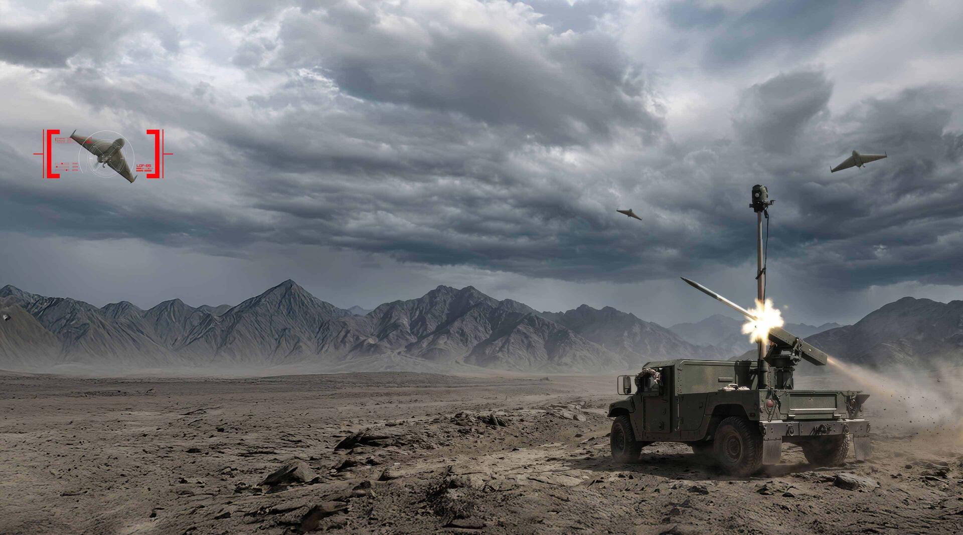 VAMPIRE compact ISR and counter-unmanned weapons system firing