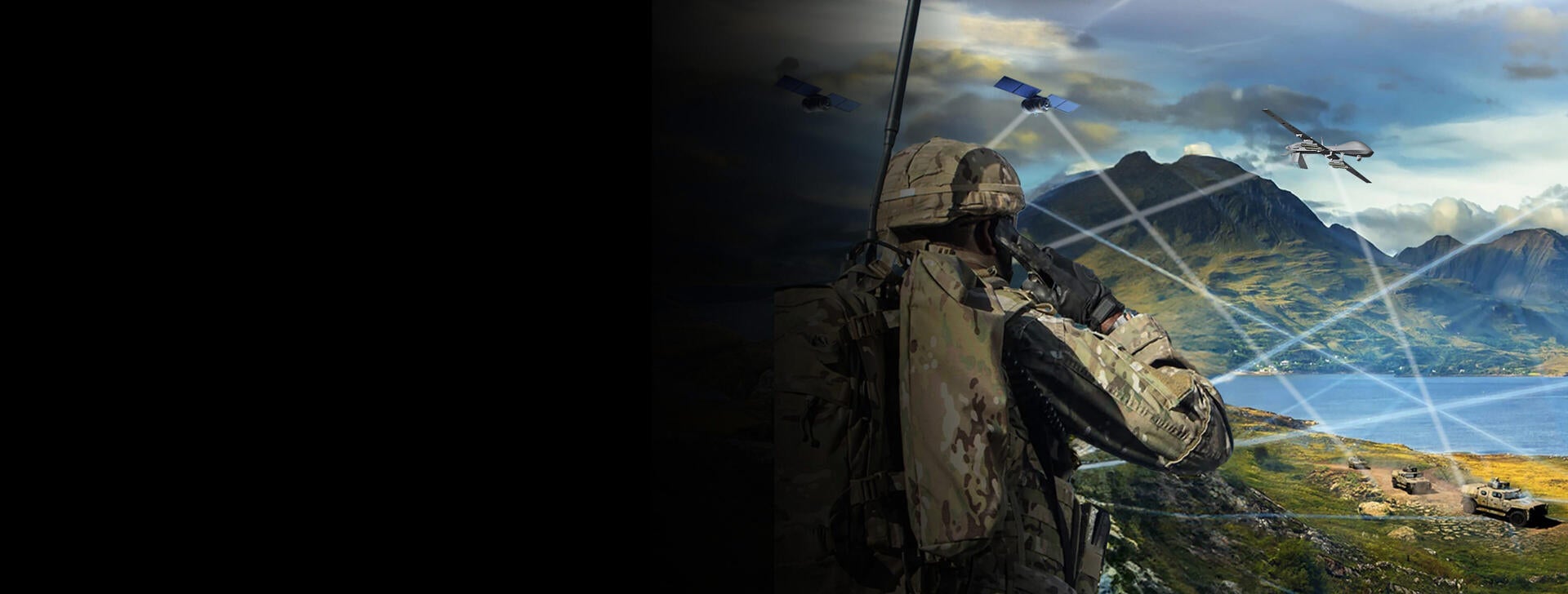 Soldier connecting to battlefield