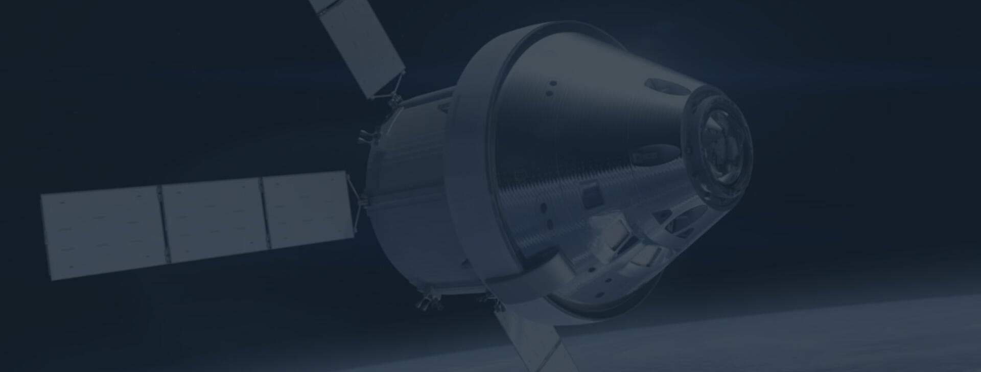 Orion Spacecraft hovering in space.