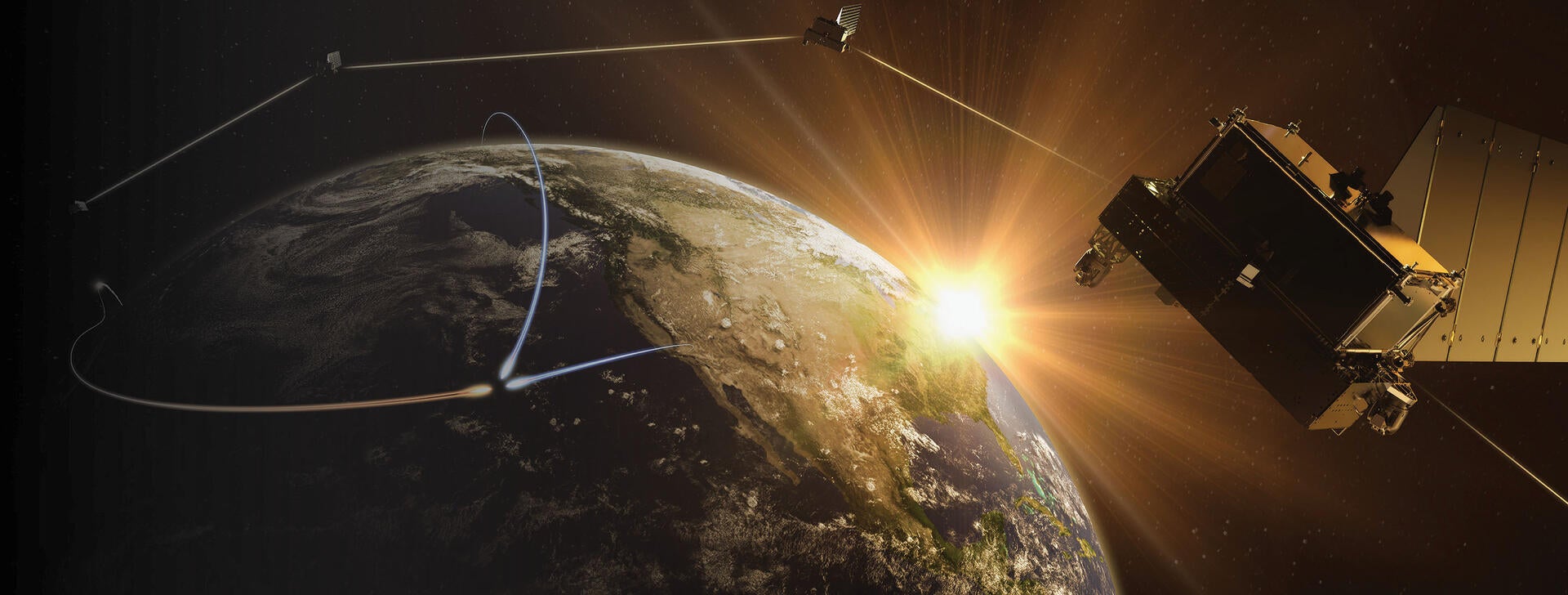 Satellite tracks missiles that hover over atmosphere