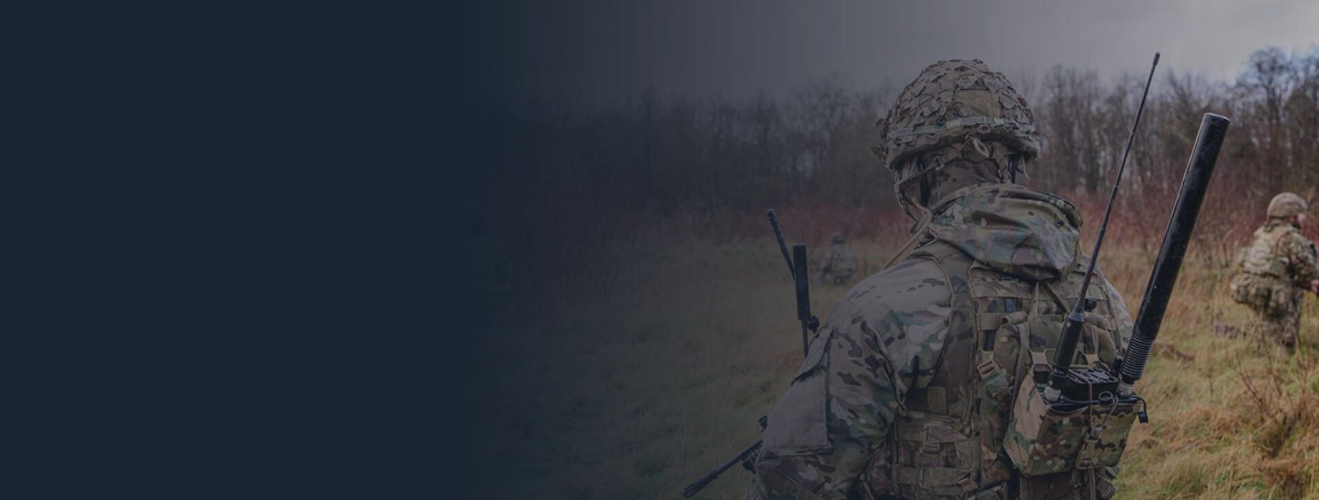 Soldiers in the field with radios
