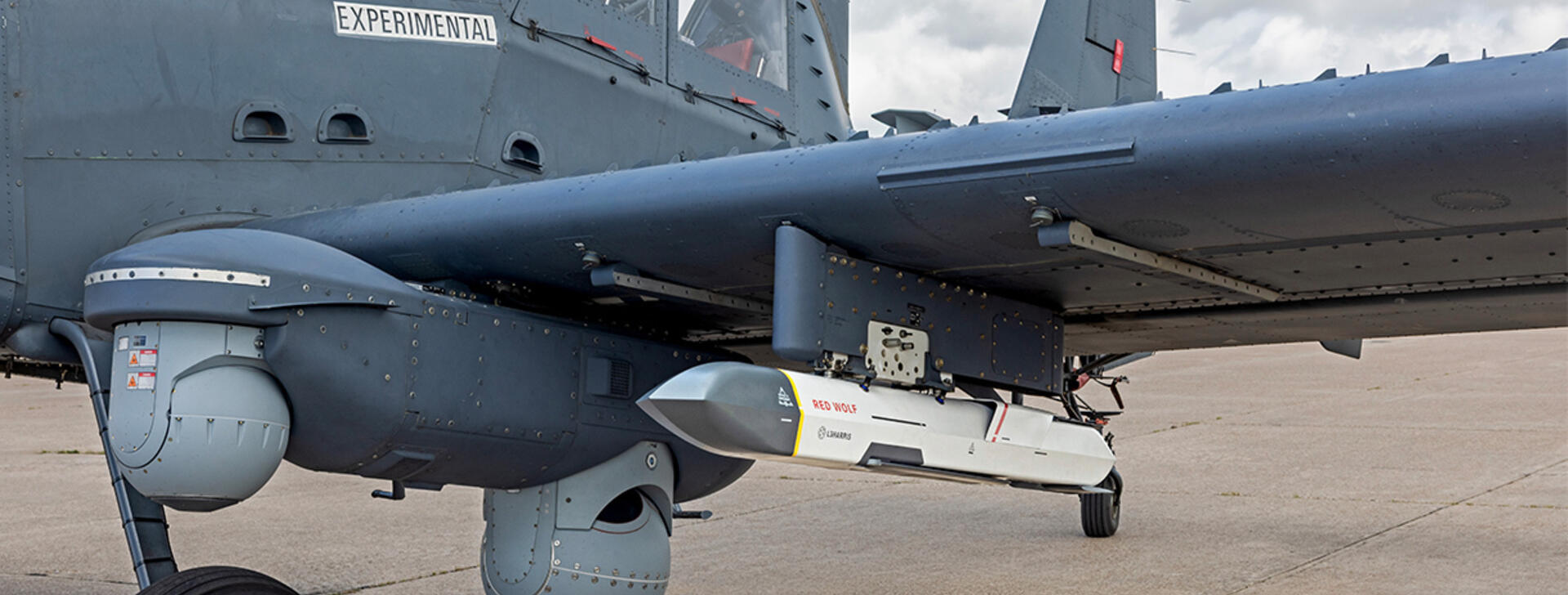 The caption can be: Combining launched effects with a proven mission aircraft, Red Wolf™ and Sky Warden™ expand operational reach and flexibility.