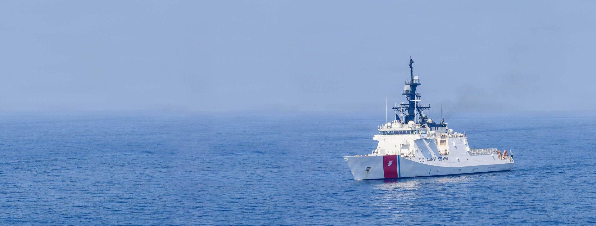 Coast Guard ship at sea