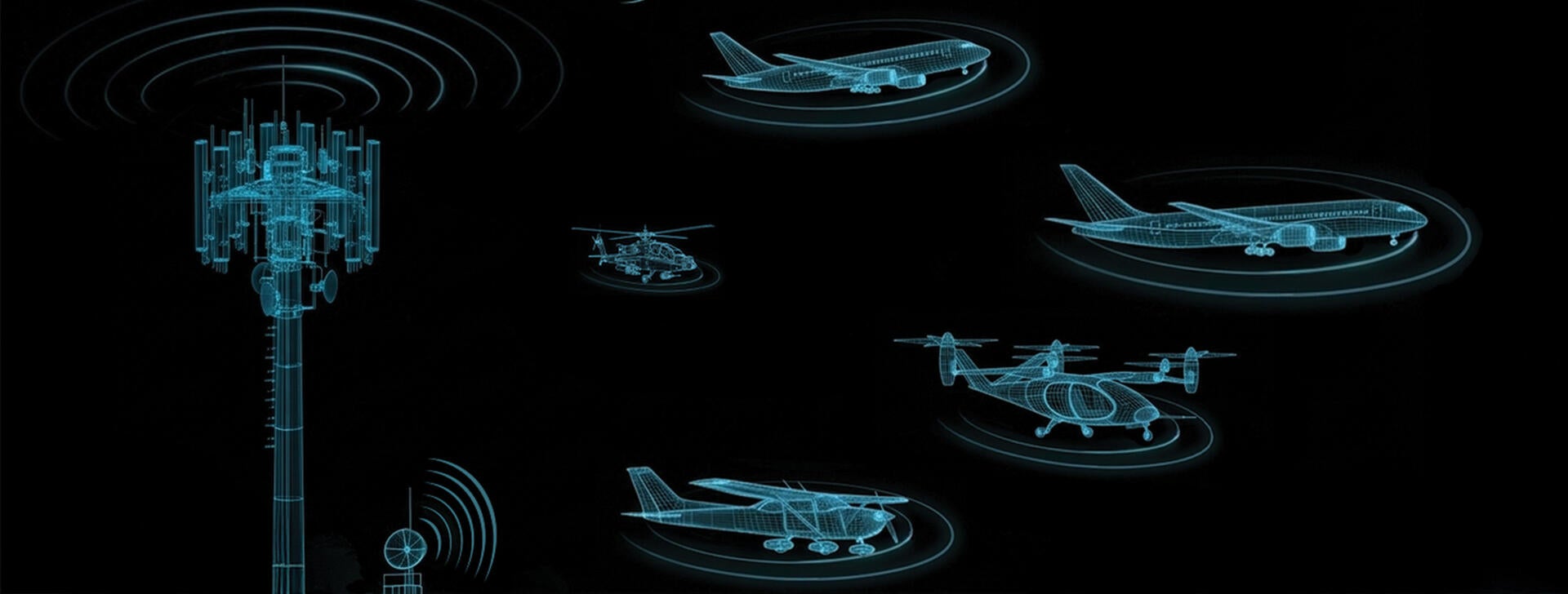 Airplanes and airport assets connect via network