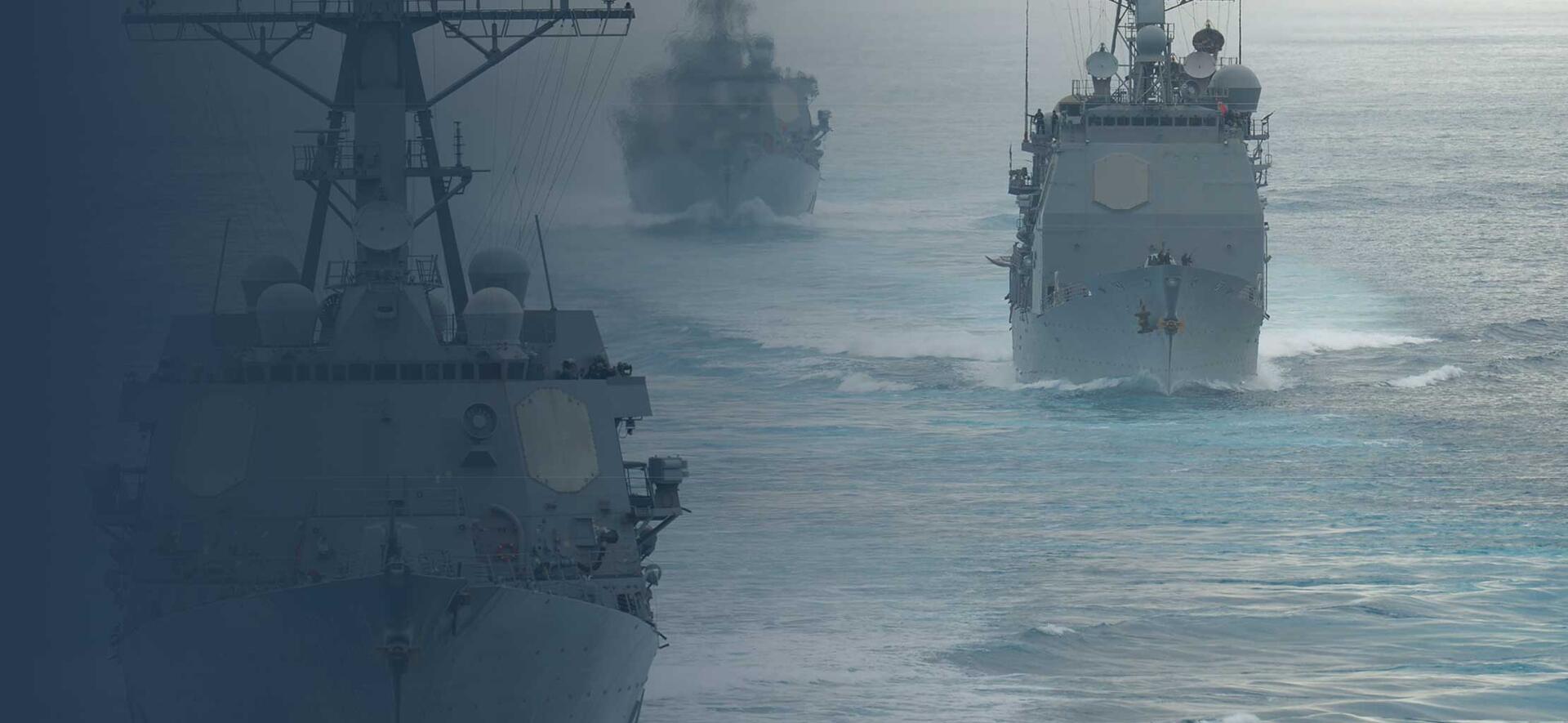 Military Ships at Sea