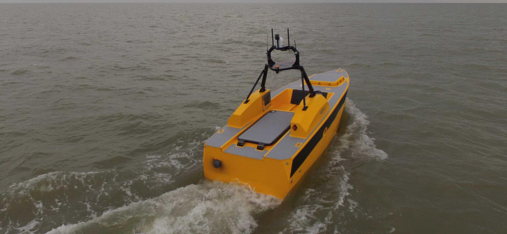Unmanned Vessel at Sea