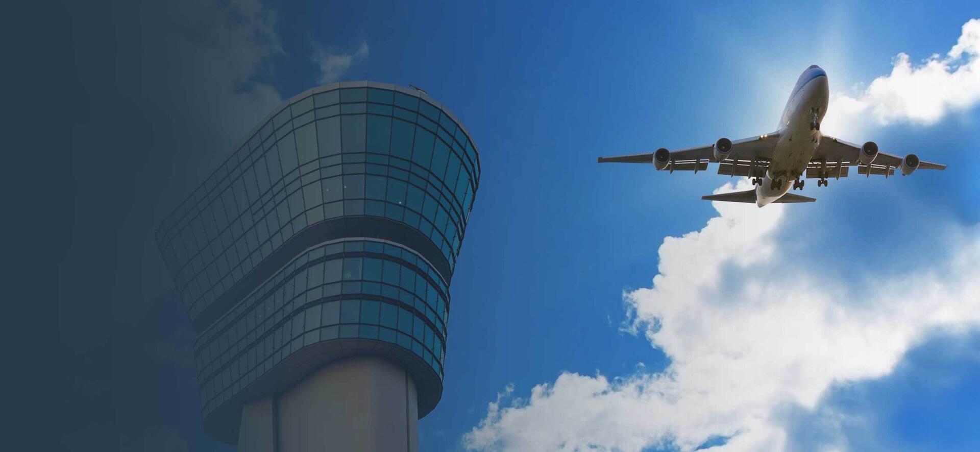 Air traffic control tower in Mumbai, India