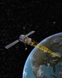 Satellite data stream to earth