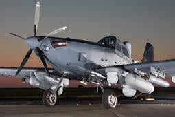 L3Harris’ Sky Warden™ aircraft is showcased at the company’s facility at the Tulsa, Oklahoma International Airport. The  company is expanding its production capability and increasing its workforce in anticipation of an upcoming defense contract award.