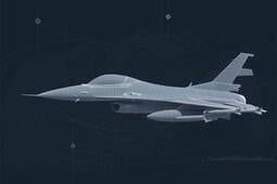 Wireframe F-16 Fighter