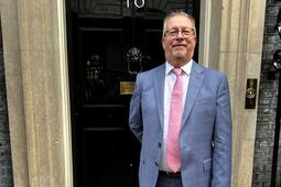 L3Harris' Keith Norton, VP &amp; GM of L3Harris Communications Systems UK at No. 10 Downing St., London, UK