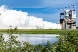 Large engine test fires