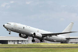 Jet takes off from runway