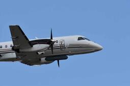 The AgilePod sensor is mounted on the host aircraft during the air-to-air flight test.