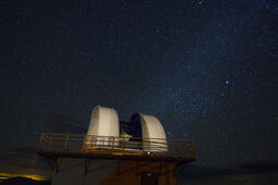 Facility at night sky