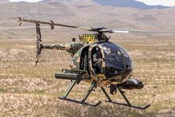 Helicopter in flight