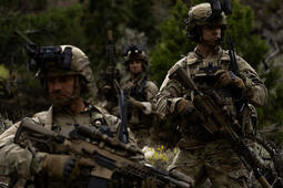 Soldiers wearing NOVA™ Binocular System night vision