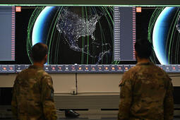 Members of the 18th Space Defense Squadron operate the Atlas system at Vandenberg Space Force Base, Calif.
