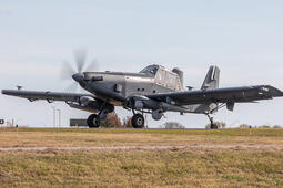 L3Harris’ SKY RAIDER II INTERNATIONAL™ aircraft is showcased at the company’s facility at the Tulsa, Oklahoma International Airport.