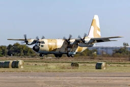 The first RMAF C-130 aircraft landing at the L3Harris Waco, Texas facility