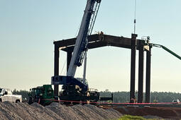 Metal shell construction underway at the Arkansas Advanced Propulsion Facilities campus.