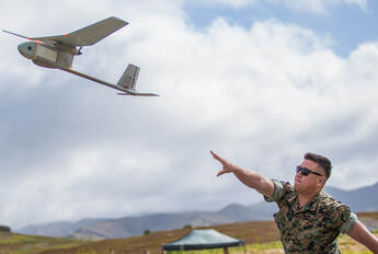 UAV launch with embeddable radio