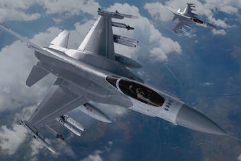 L3Harris Viper Shield Flight in whispy clouds rendering