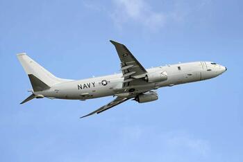 US Navy P-8 in flight
