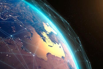 Networks connect across the planet earth