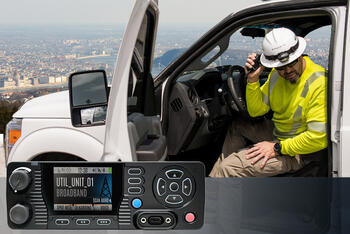 Utility worker using Single-band 85M Mobile