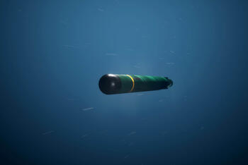 Artist rendering of a torpedo