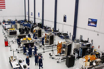 New satellites for the SDA Tranche 1 Tracking program in production at L3Harris’ manufacturing facility