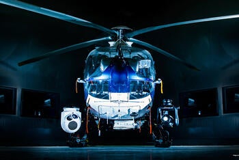 WESCAM MX-15 on EC135 Slovenia Police DP on Tarmac