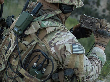 Falcon IV® AN/PRC-163 two-channel handheld tactical radios