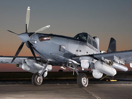 L3Harris’ Sky Warden™ aircraft is showcased at the company’s facility at the Tulsa, Oklahoma International Airport. The company is expanding its production capability and increasing its workforce in anticipation of an upcoming defense contract award.
