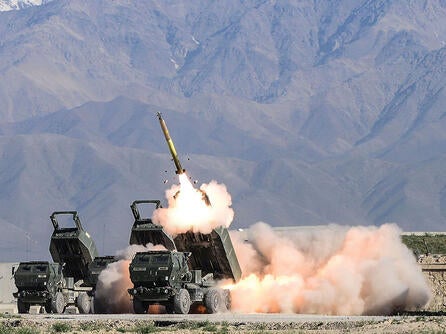 Aerojet Rocketdyne is the only company that produces both composite-case and steel-case solid rocket motors for the GMLRS. (Photo credit: U.S. Army)