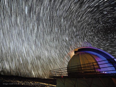 The Ground-Based Electro-Optical Deep Space Surveillance System is responsible for tracking thousands of objects in space. The telescope is positioned at White Sands Missile Range, New Mexico. Image credit: U.S. Air Force, Tech. Sgt. David Salanitri)