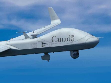 L3Harris WESCAM MX™-20D EO/IR sensors systems under aircraft on tarmac