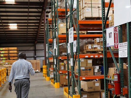 Kalumba Poshi, Senior Logistics Manager, provides overview of the company’s logistics operations in Camden, Ark.