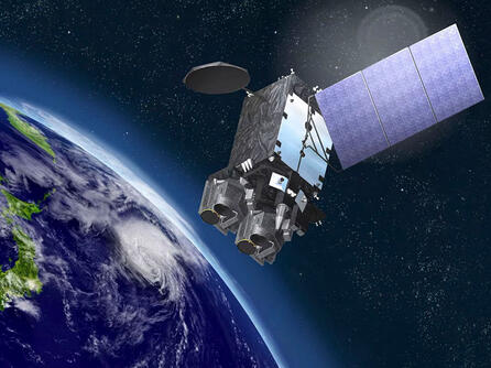 Himawari-10 satellite rendering. Thumbnail image. Copyright Mitsubishi Electric Corporation