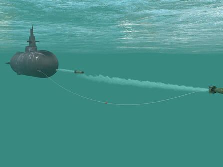 The L3Harris IPLCS is a fiber-optic tether connecting a torpedo to the origin vessel, providing data in real time.