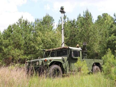 humvee with VAMPIRE is a self-contained precision guided weapon system