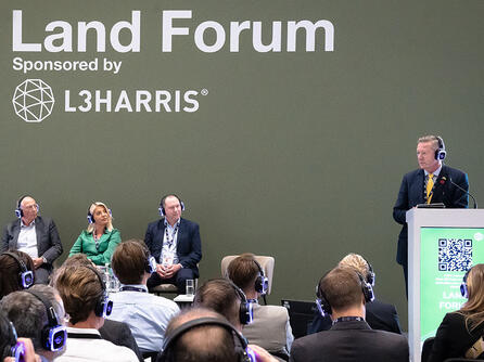 Fred Hargreaves OBE – Director, Strategy and Engagement at L3Harris Technologies – chairs a panel at DSEI 2025.
