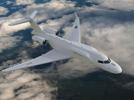 Airborne Early Warning and Control aircraft rendering