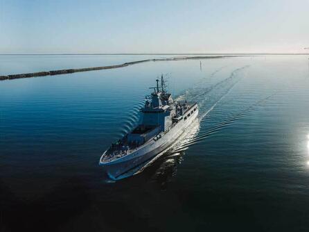 Ship at sea. Photo credit: CIVMEC