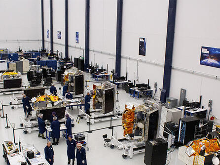 New satellites for the SDA Tranche 1 Tracking program in production at L3Harris’ manufacturing facility