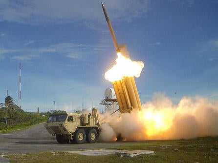 Launcher fires THAAD interceptor missile