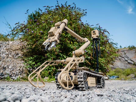 t4 robot raises its arm