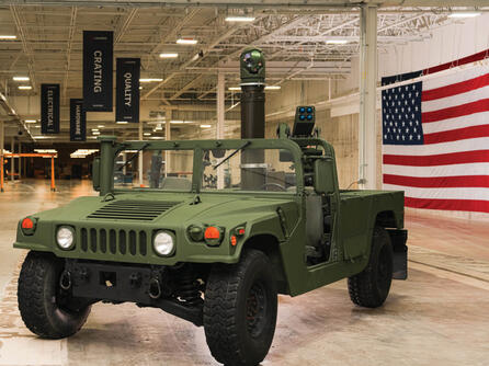 Wescam products are mounted on the back of a vehicle