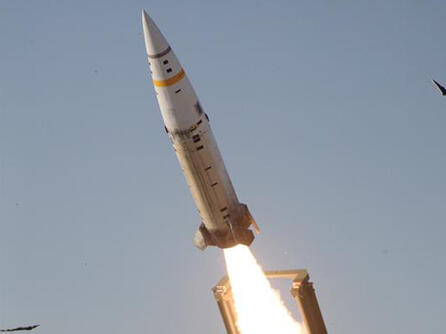 ATACMS missile fires from launcher